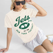 NEW YORK JETS YOU KNOW OUR NAME CLASSIC FIT COTTON BLEND CREWNECK TEE
