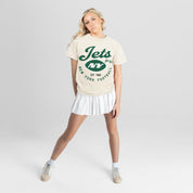 NEW YORK JETS YOU KNOW OUR NAME CLASSIC FIT COTTON BLEND CREWNECK TEE