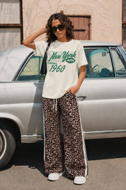 NEW YORK JETS OLD SCHOOL CLASSIC FIT COTTON BLEND CREWNECK TEE