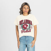 OKLAHOMA SOONERS RAISED ON VICTORY CLASSIC FIT COTTON BLEND CREWNECK TEE