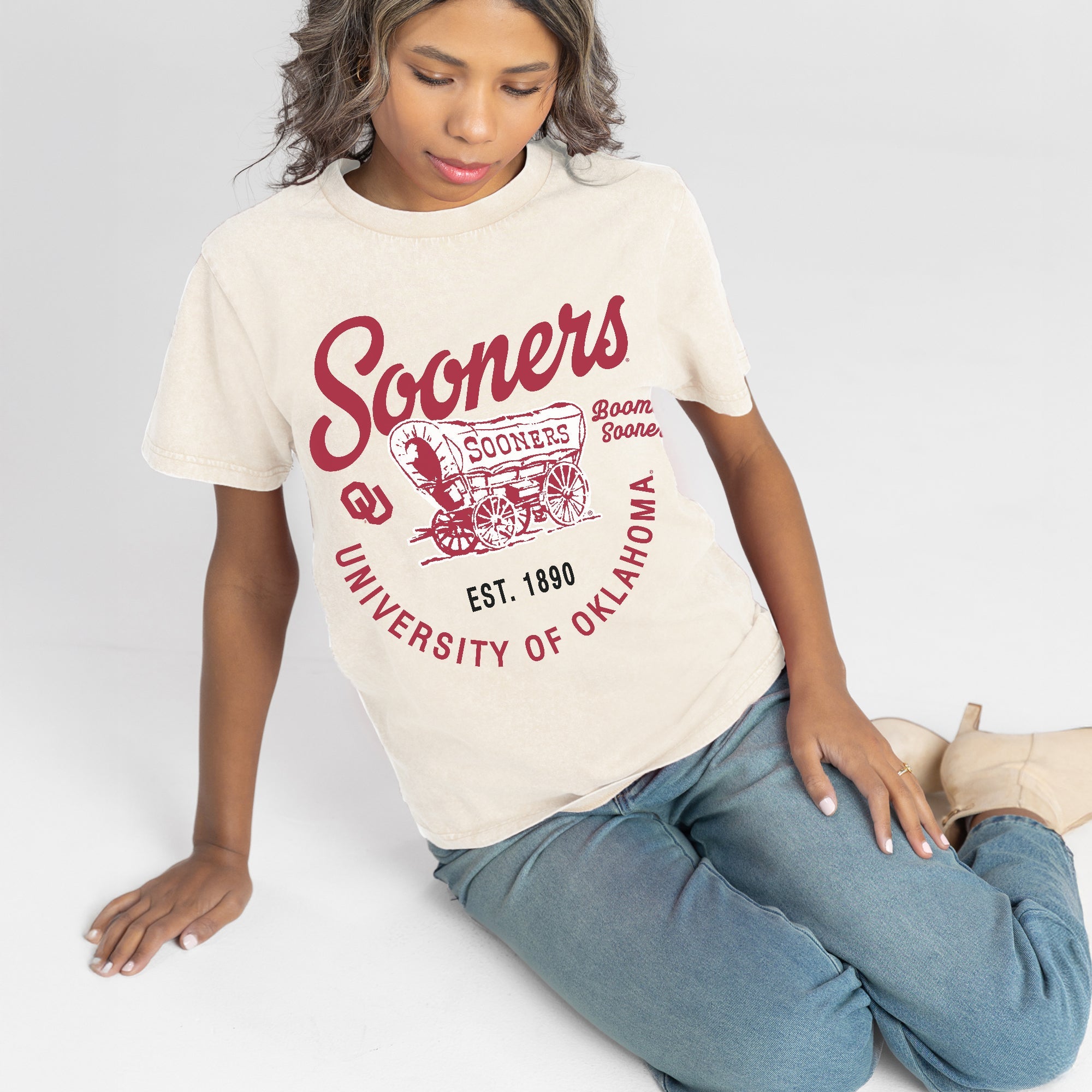 OKLAHOMA SOONERS YOU KNOW OUR NAME CLASSIC FIT COTTON BLEND CREWNECK TEE