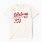 OKLAHOMA SOONERS OLD SCHOOL CLASSIC FIT COTTON BLEND CREWNECK TEE