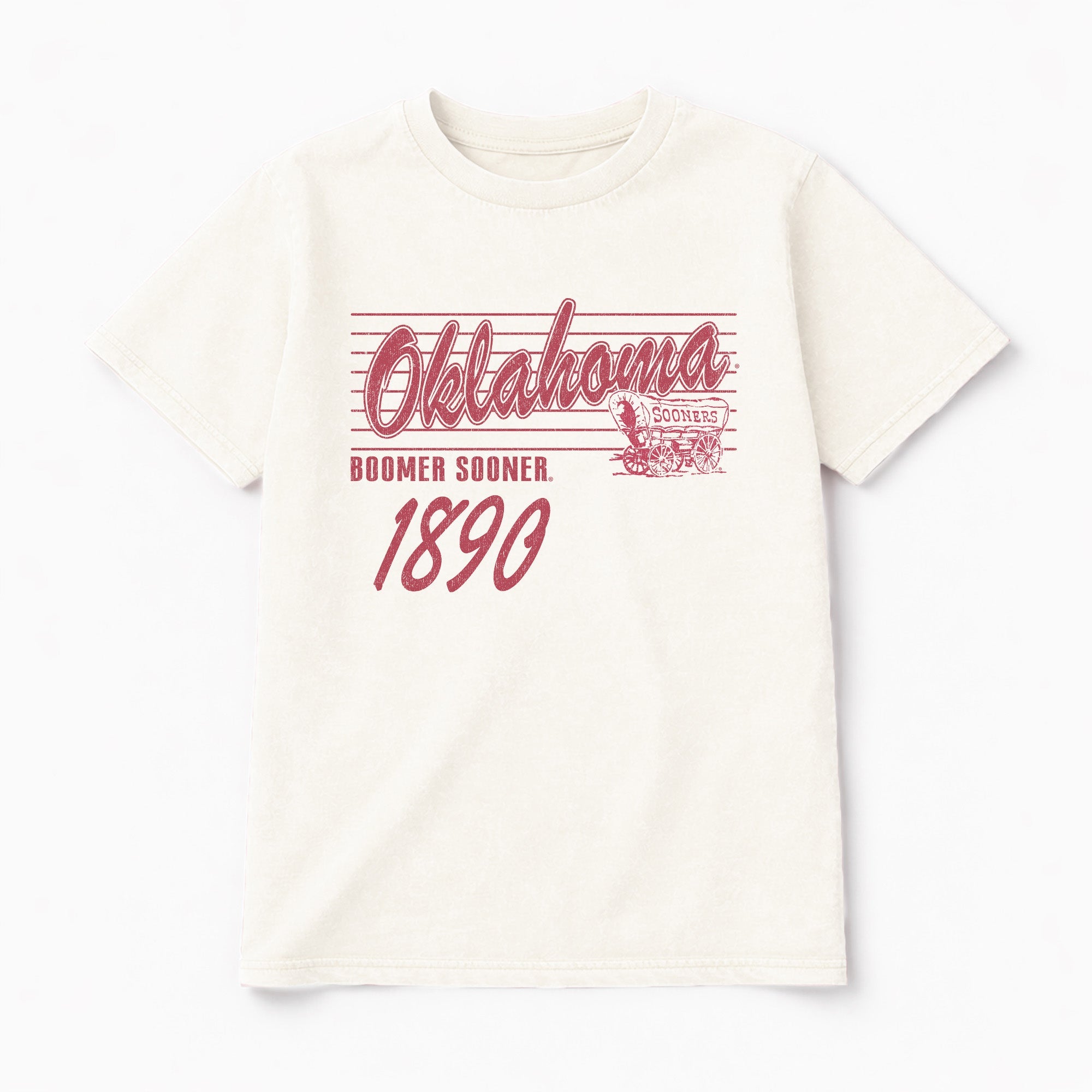 OKLAHOMA SOONERS OLD SCHOOL CLASSIC FIT COTTON BLEND CREWNECK TEE