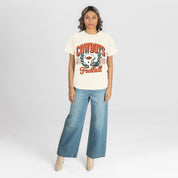 OKLAHOMA STATE COWBOYS RAISED ON VICTORY CLASSIC FIT COTTON BLEND CREWNECK TEE