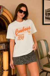 OKLAHOMA STATE COWBOYS OLD SCHOOL CLASSIC FIT COTTON BLEND CREWNECK TEE