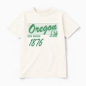 OREGON DUCKS OLD SCHOOL CLASSIC FIT COTTON BLEND CREWNECK TEE