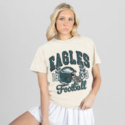 PHILADELPHIA EAGLES RAISED ON VICTORY CLASSIC FIT COTTON BLEND CREWNECK TEE