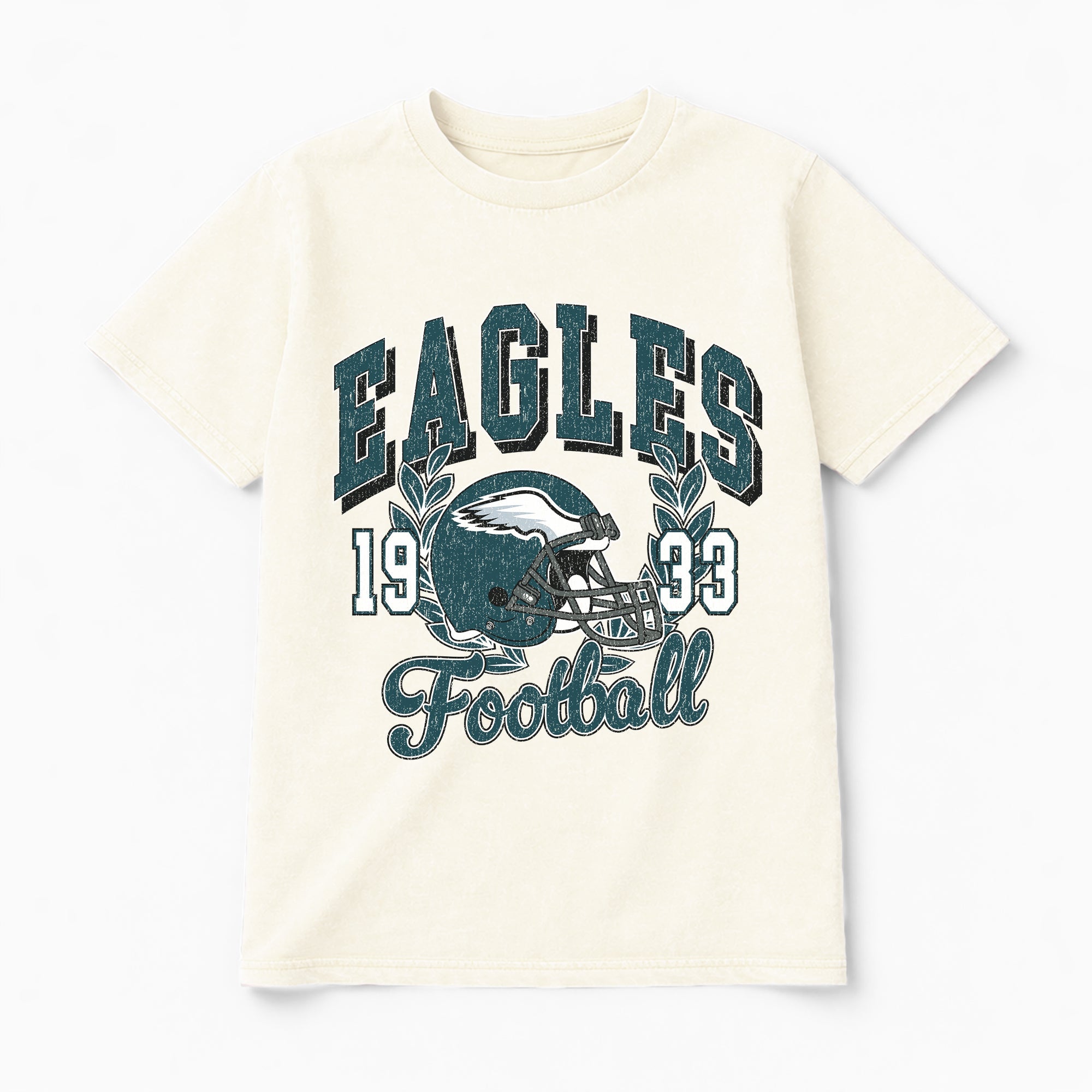 PHILADELPHIA EAGLES RAISED ON VICTORY CLASSIC FIT COTTON BLEND CREWNECK TEE