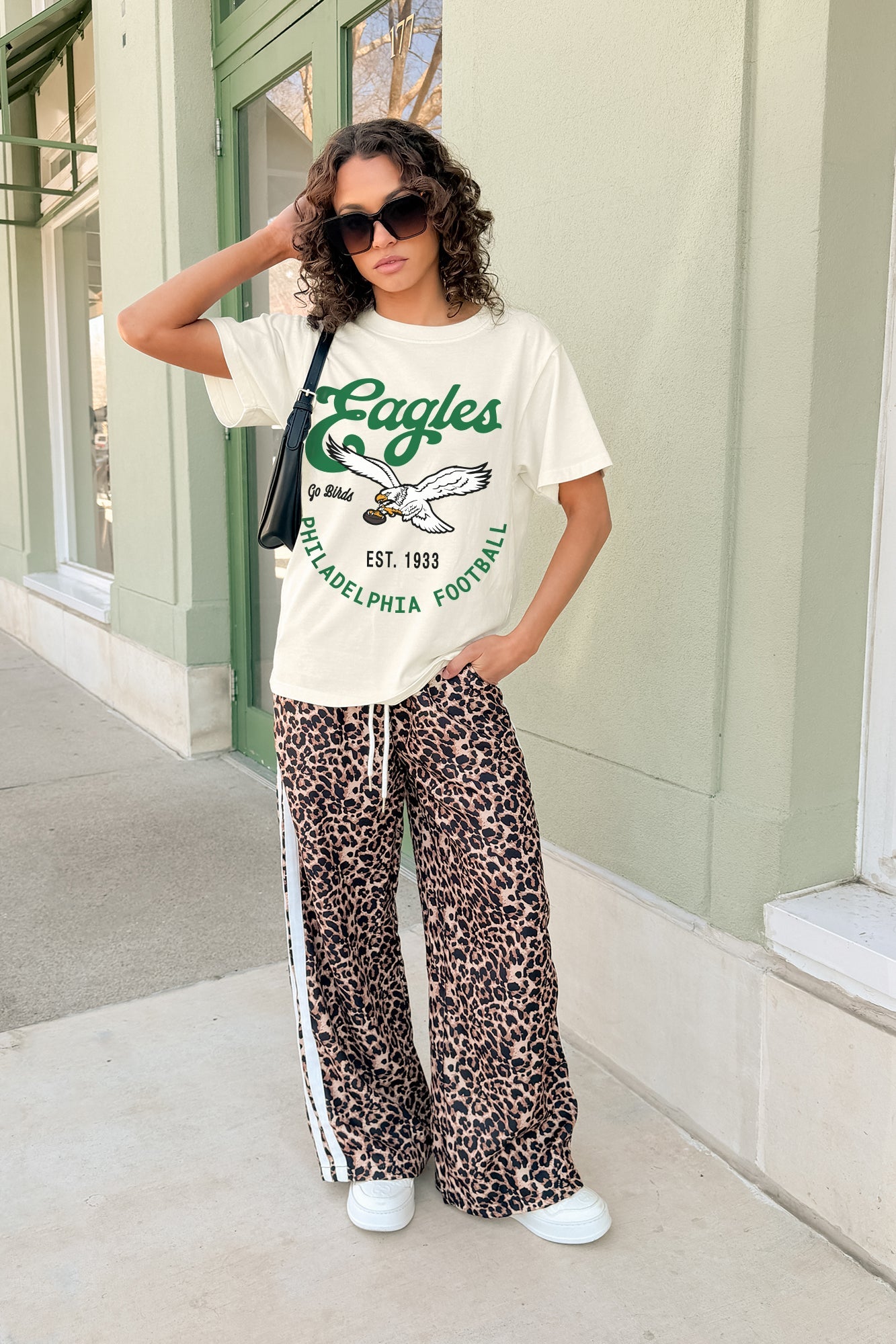 PHILADELPHIA EAGLES YOU KNOW OUR NAME CLASSIC FIT COTTON BLEND CREWNECK TEE