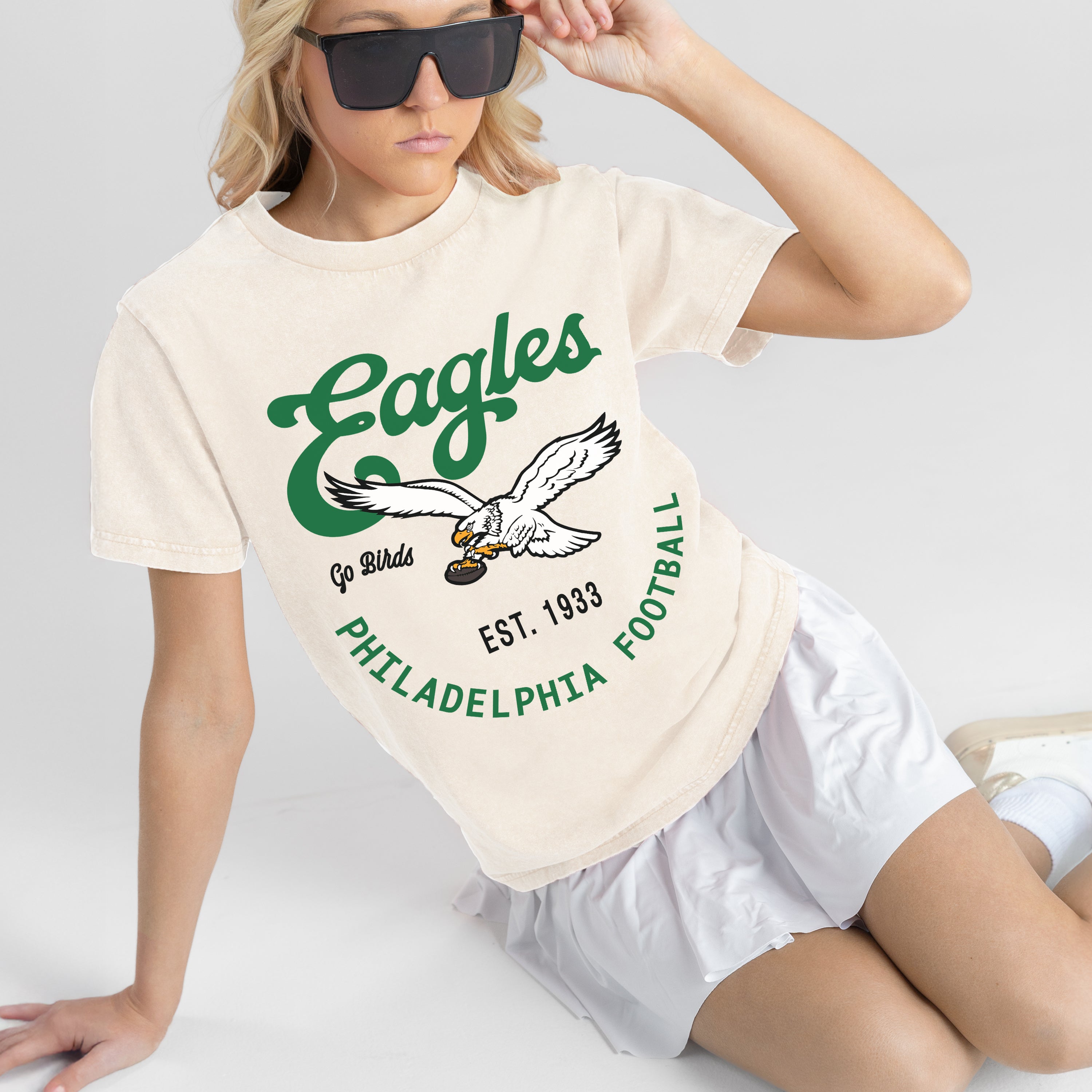 PHILADELPHIA EAGLES YOU KNOW OUR NAME CLASSIC FIT COTTON BLEND CREWNECK TEE