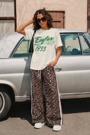 PHILADELPHIA EAGLES OLD SCHOOL CLASSIC FIT COTTON BLEND CREWNECK TEE
