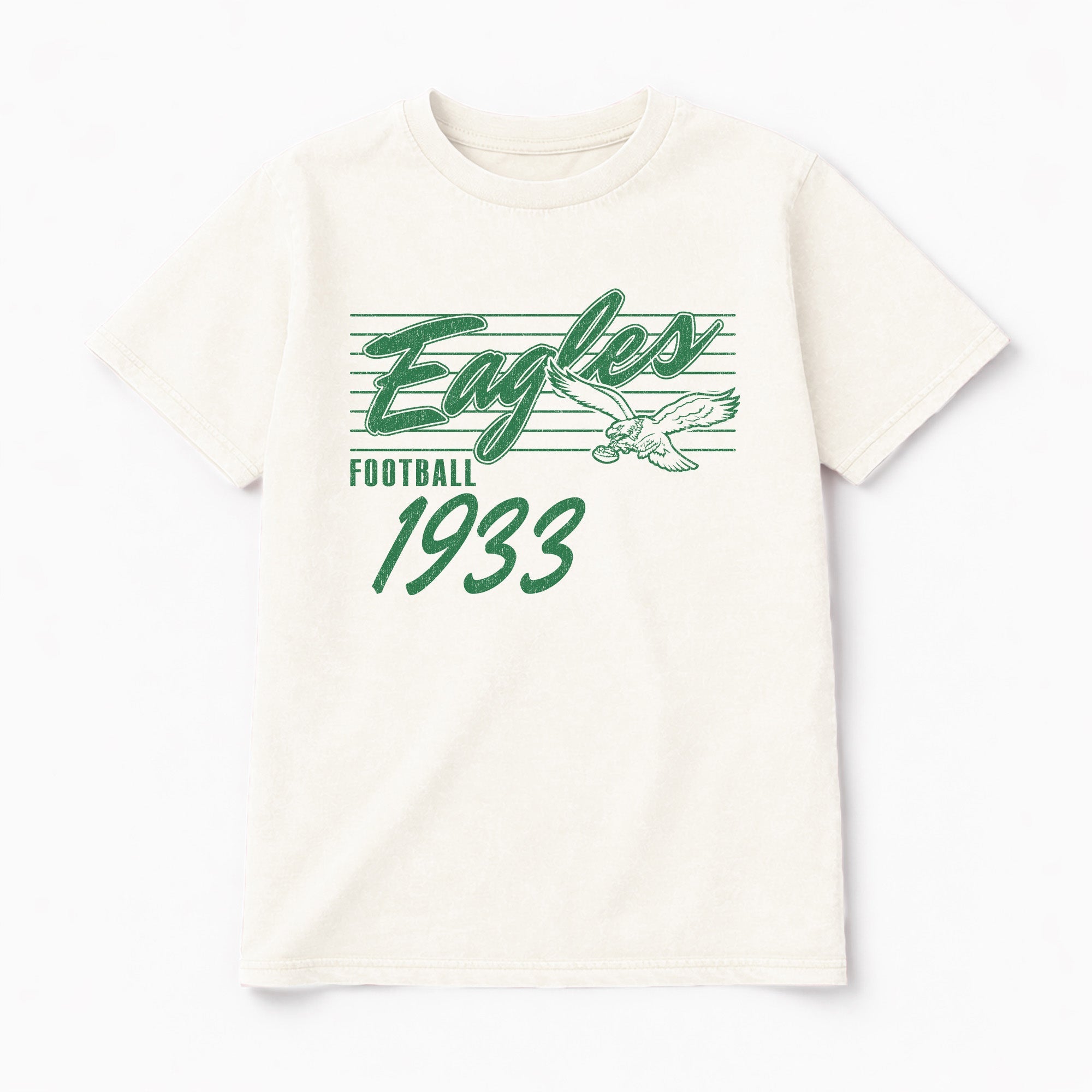 PHILADELPHIA EAGLES OLD SCHOOL CLASSIC FIT COTTON BLEND CREWNECK TEE