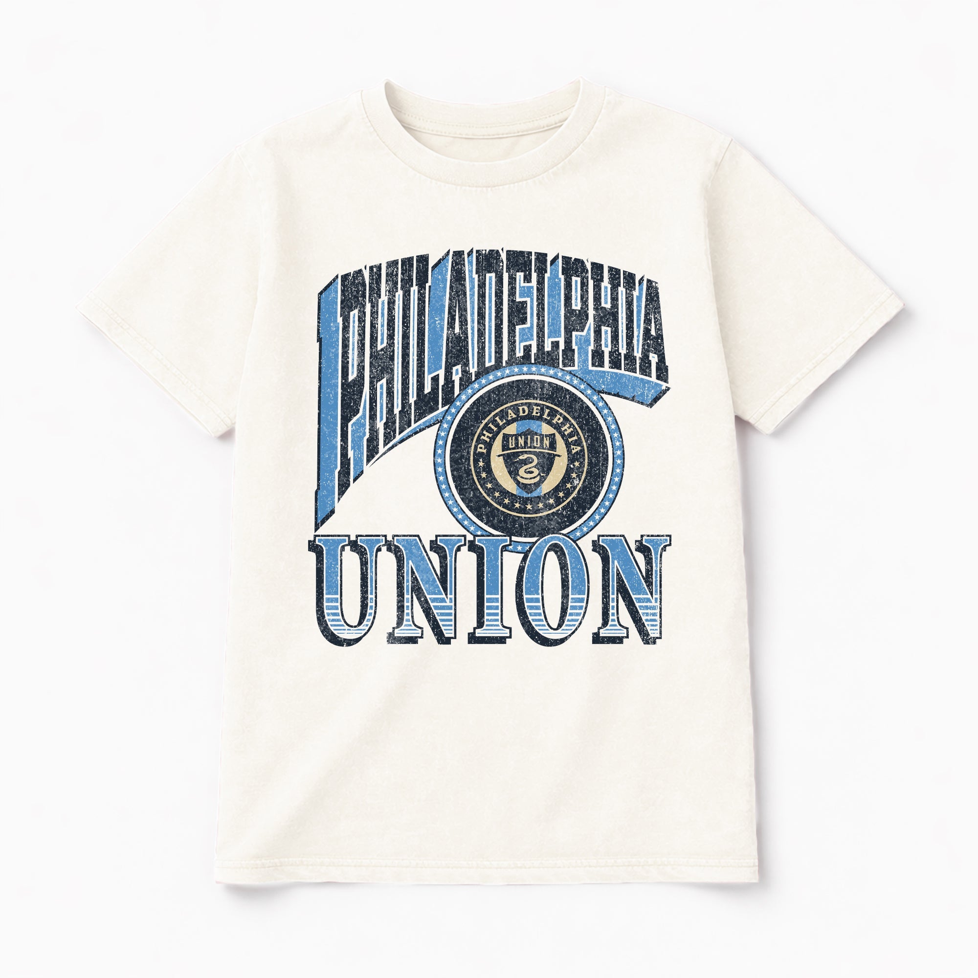 PHILADELPHIA UNION VICTORY PRIME CLASSIC FIT COTTON BLEND CREWNECK TEE