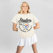 PITTSBURGH STEELERS YOU KNOW OUR NAME CLASSIC FIT COTTON BLEND CREWNECK TEE