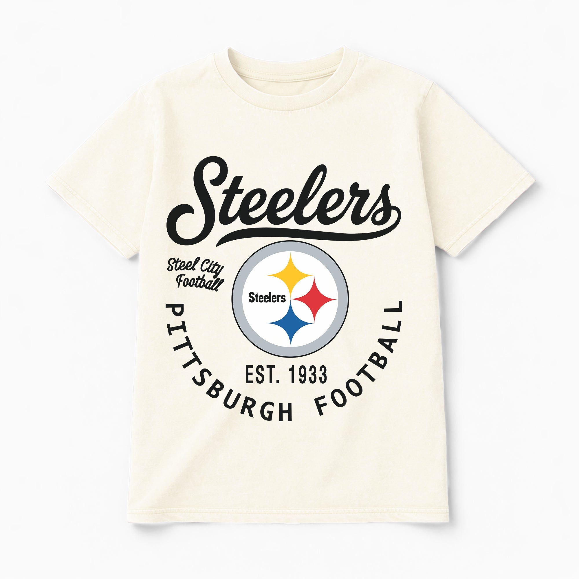 PITTSBURGH STEELERS YOU KNOW OUR NAME CLASSIC FIT COTTON BLEND CREWNECK TEE