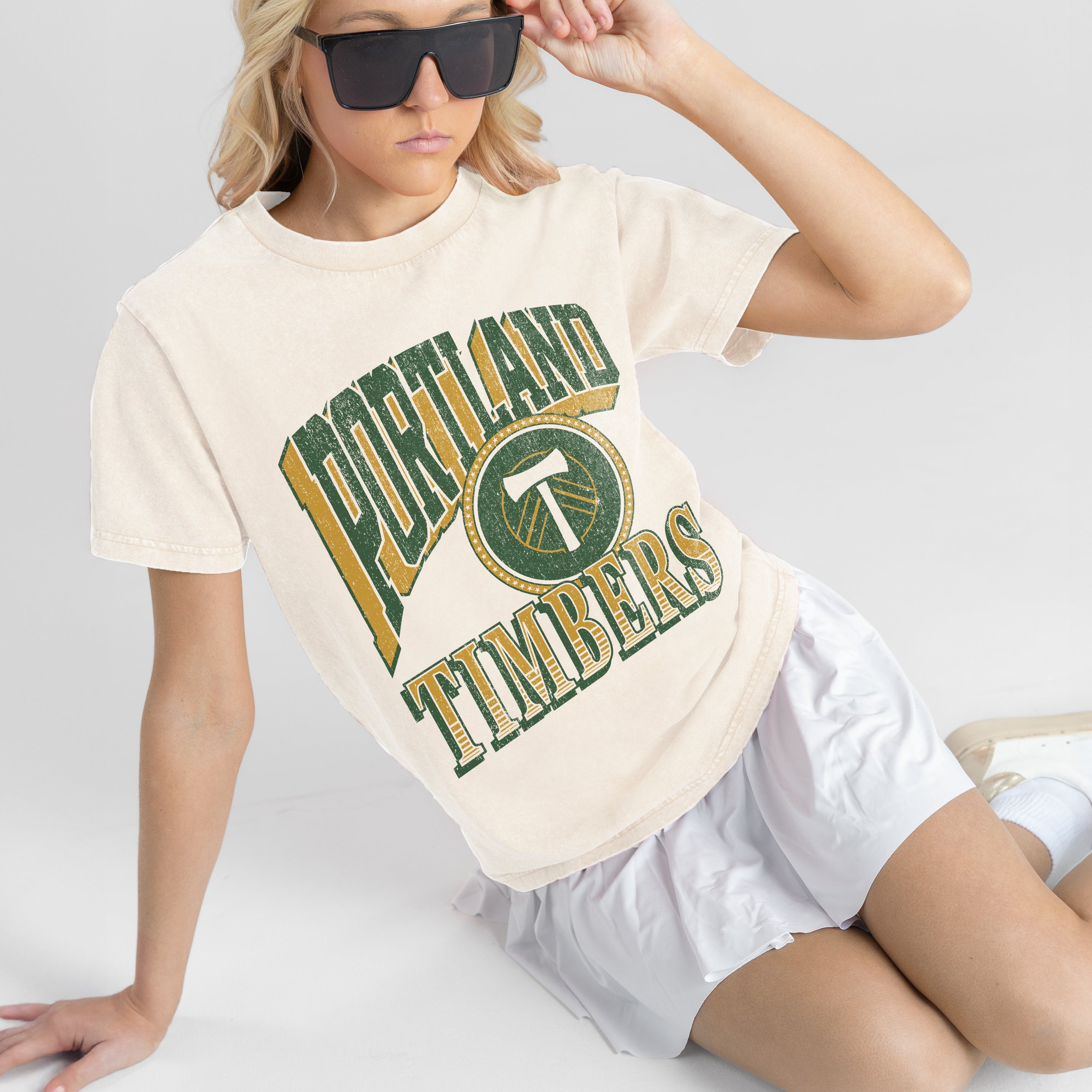 PORTLAND TIMBERS VICTORY PRIME CLASSIC FIT COTTON BLEND CREWNECK TEE