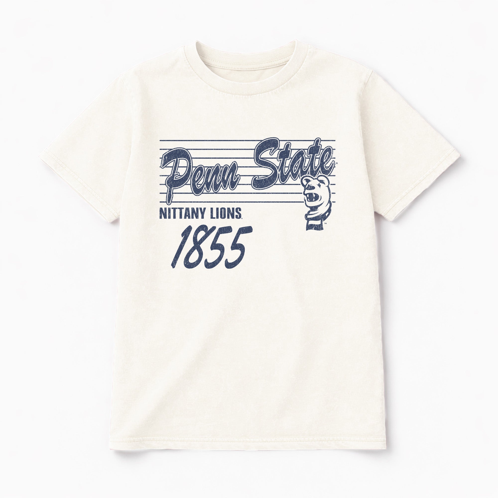 PENN STATE NITTANY LIONS OLD SCHOOL CLASSIC FIT COTTON BLEND CREWNECK TEE