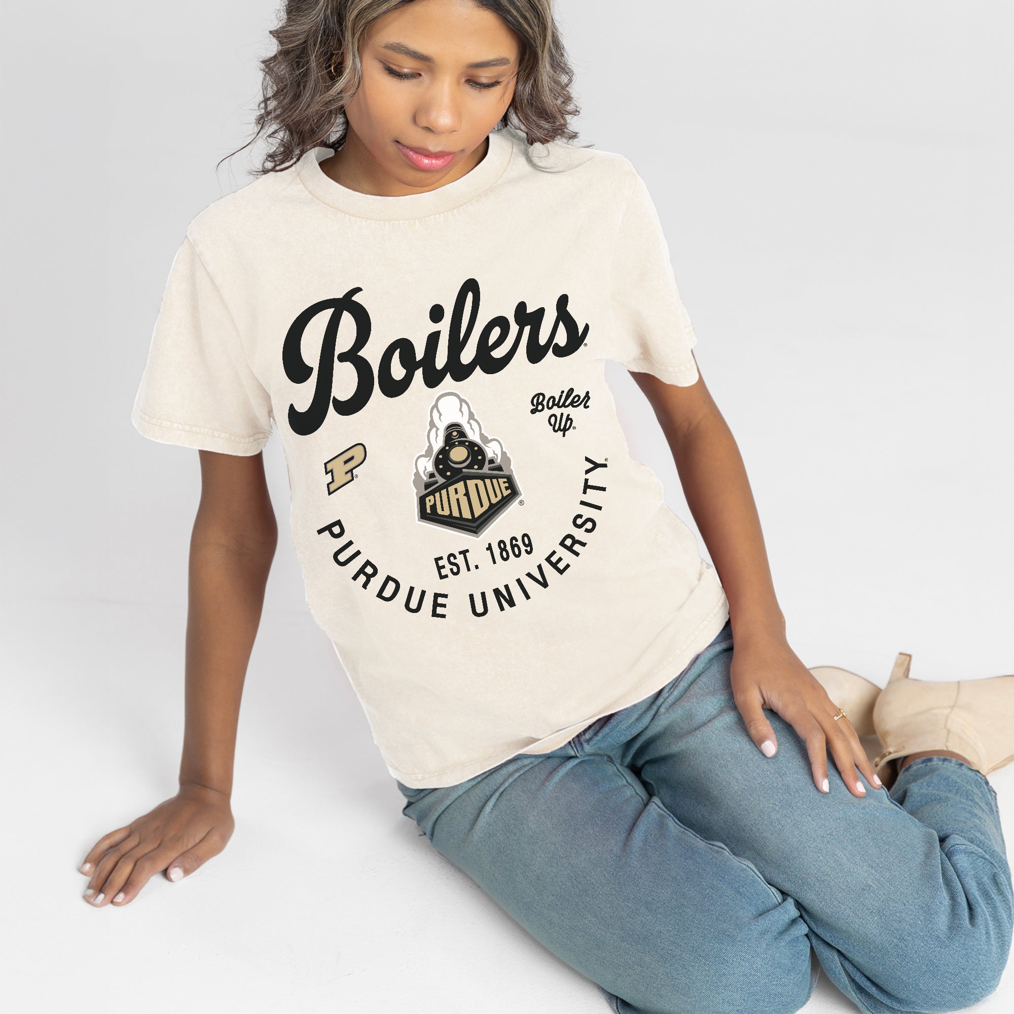PURDUE BOILERMAKERS YOU KNOW OUR NAME CLASSIC FIT COTTON BLEND CREWNECK TEE