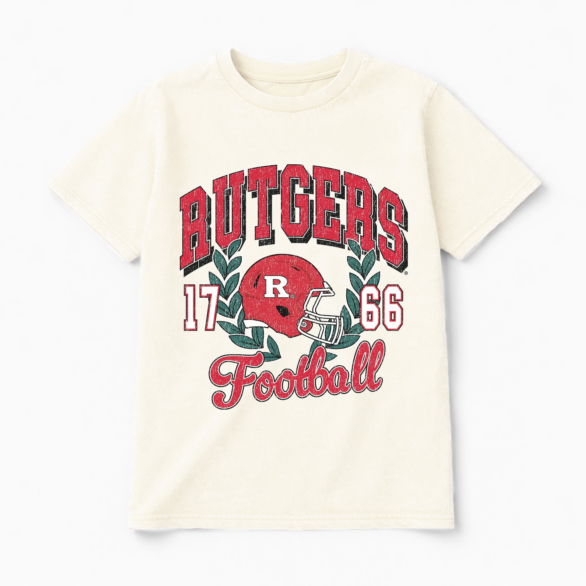RUTGERS SCARLET KNIGHTS RAISED ON VICTORY CLASSIC FIT COTTON BLEND CREWNECK TEE