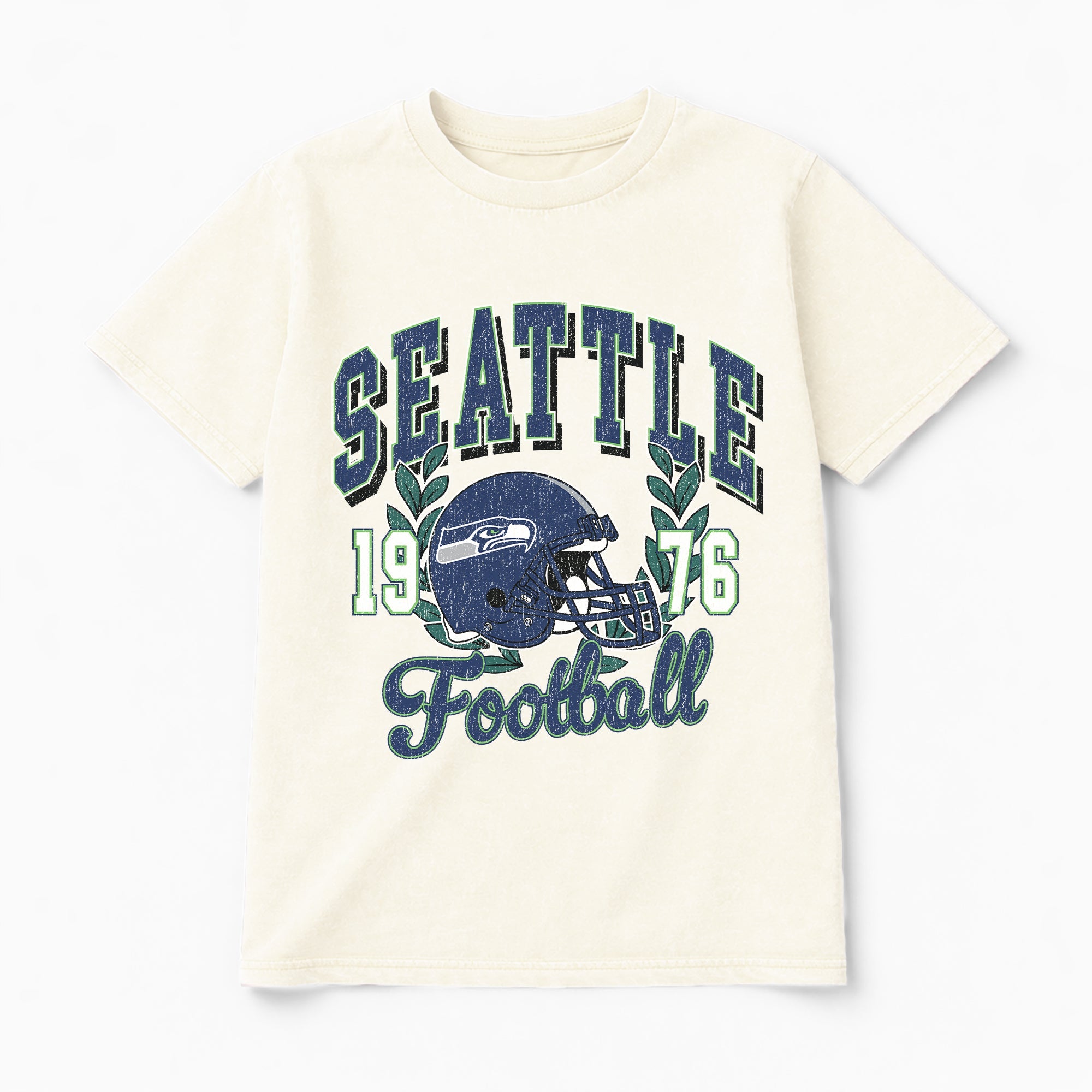 SEATTLE SEAHAWKS RAISED ON VICTORY CLASSIC FIT COTTON BLEND CREWNECK TEE