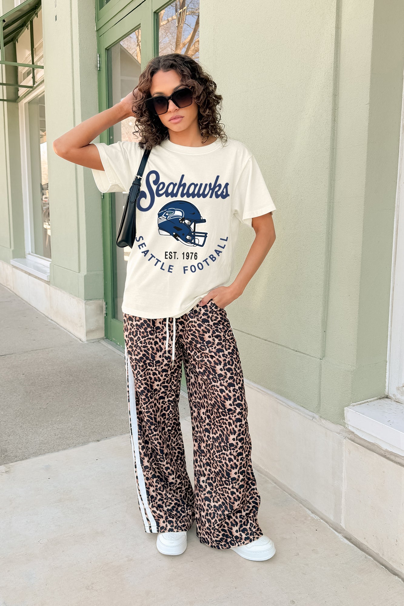 SEATTLE SEAHAWKS YOU KNOW OUR NAME CLASSIC FIT COTTON BLEND CREWNECK TEE