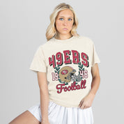 SAN FRANCISCO 49ERS RAISED ON VICTORY CLASSIC FIT COTTON BLEND CREWNECK TEE