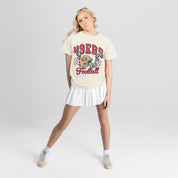 SAN FRANCISCO 49ERS RAISED ON VICTORY CLASSIC FIT COTTON BLEND CREWNECK TEE