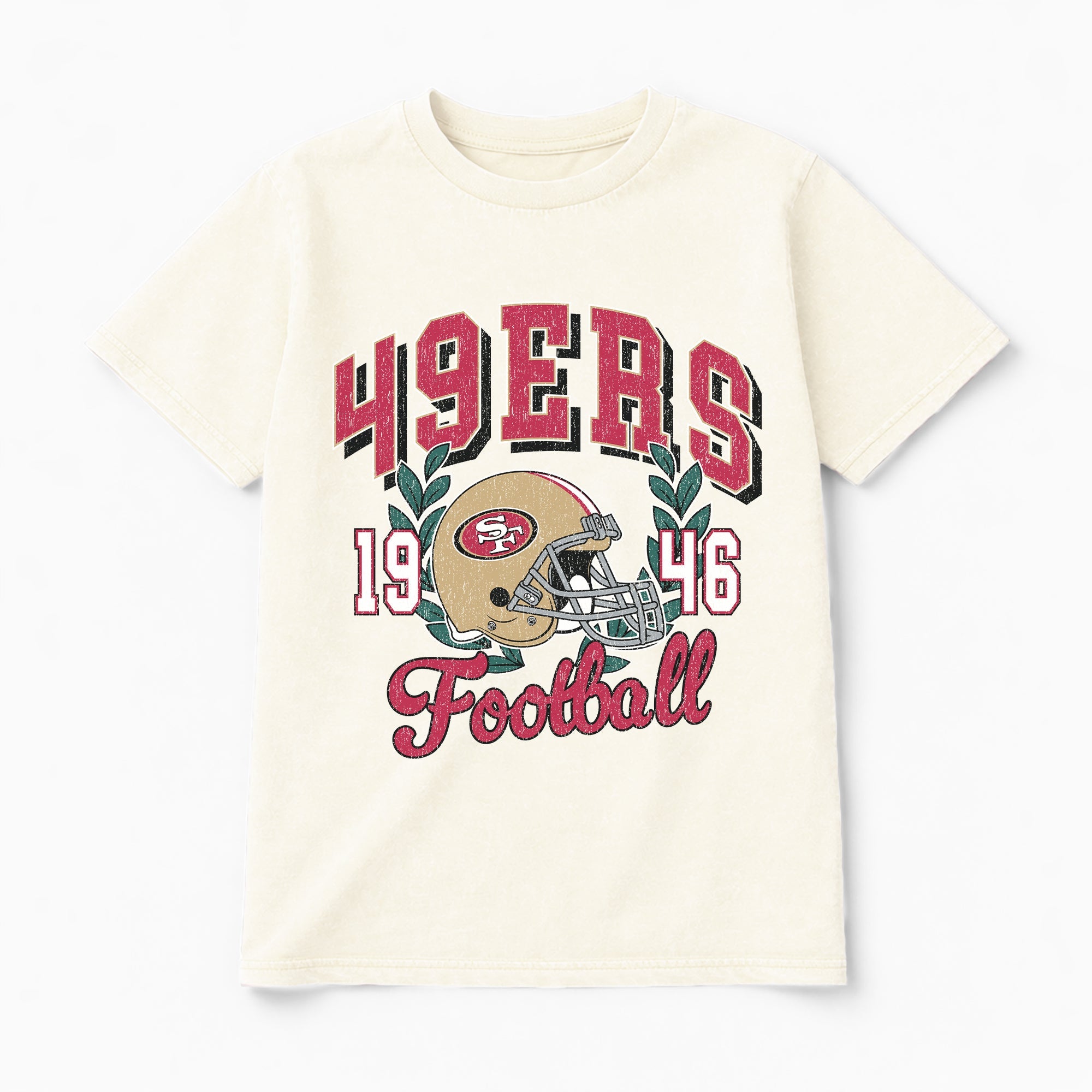 SAN FRANCISCO 49ERS RAISED ON VICTORY CLASSIC FIT COTTON BLEND CREWNECK TEE