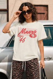 SAN FRANCISCO 49ERS OLD SCHOOL CLASSIC FIT COTTON BLEND CREWNECK TEE