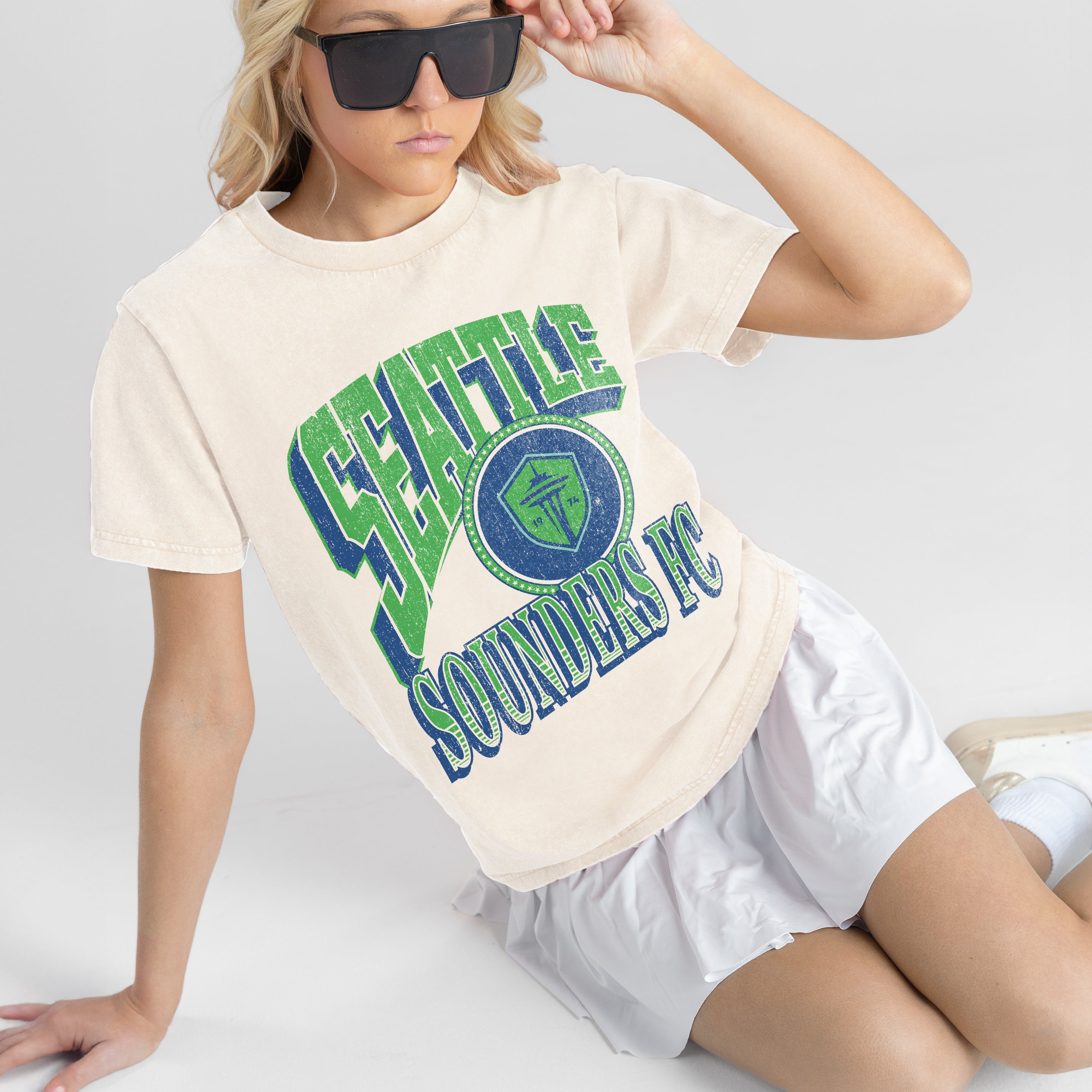 SEATTLE SOUNDERS FC VICTORY PRIME CLASSIC FIT COTTON BLEND CREWNECK TEE