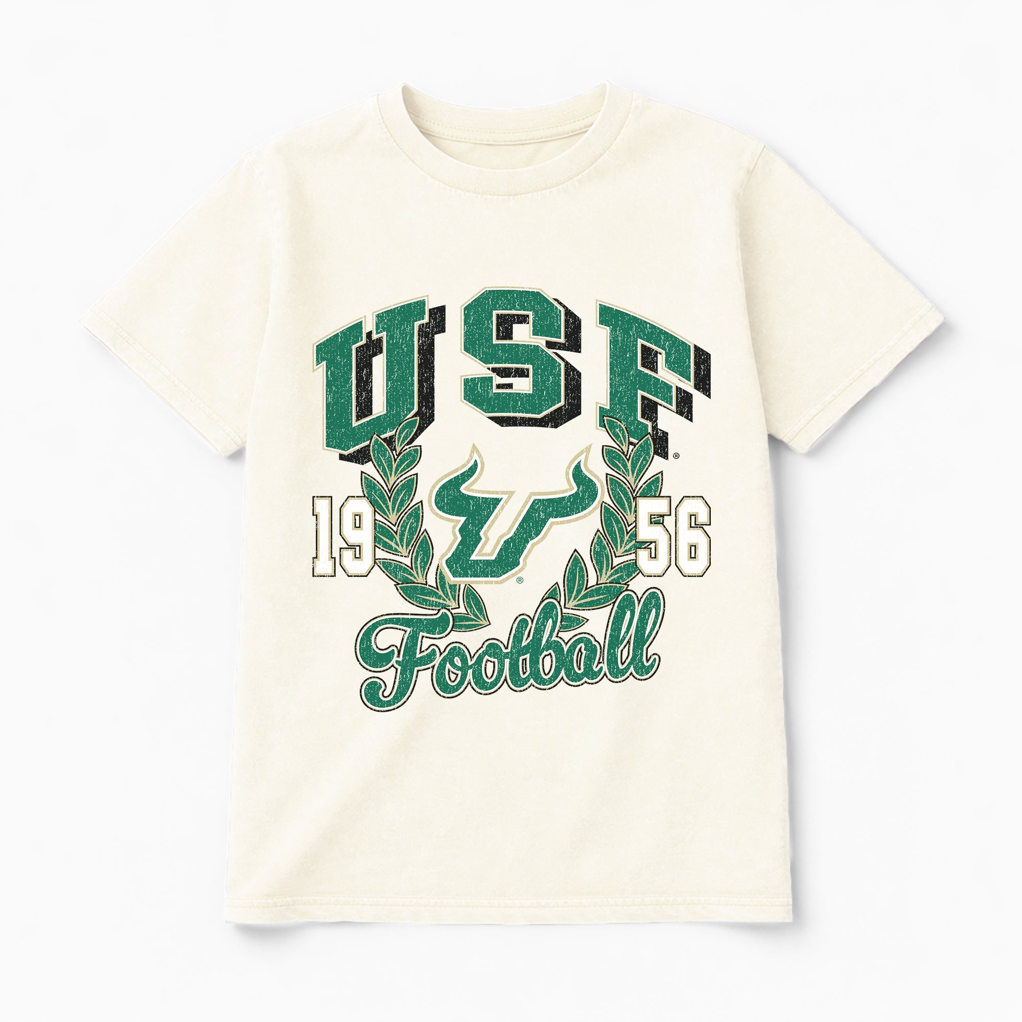 SOUTH FLORIDA BULLS RAISED ON VICTORY CLASSIC FIT COTTON BLEND CREWNECK TEE