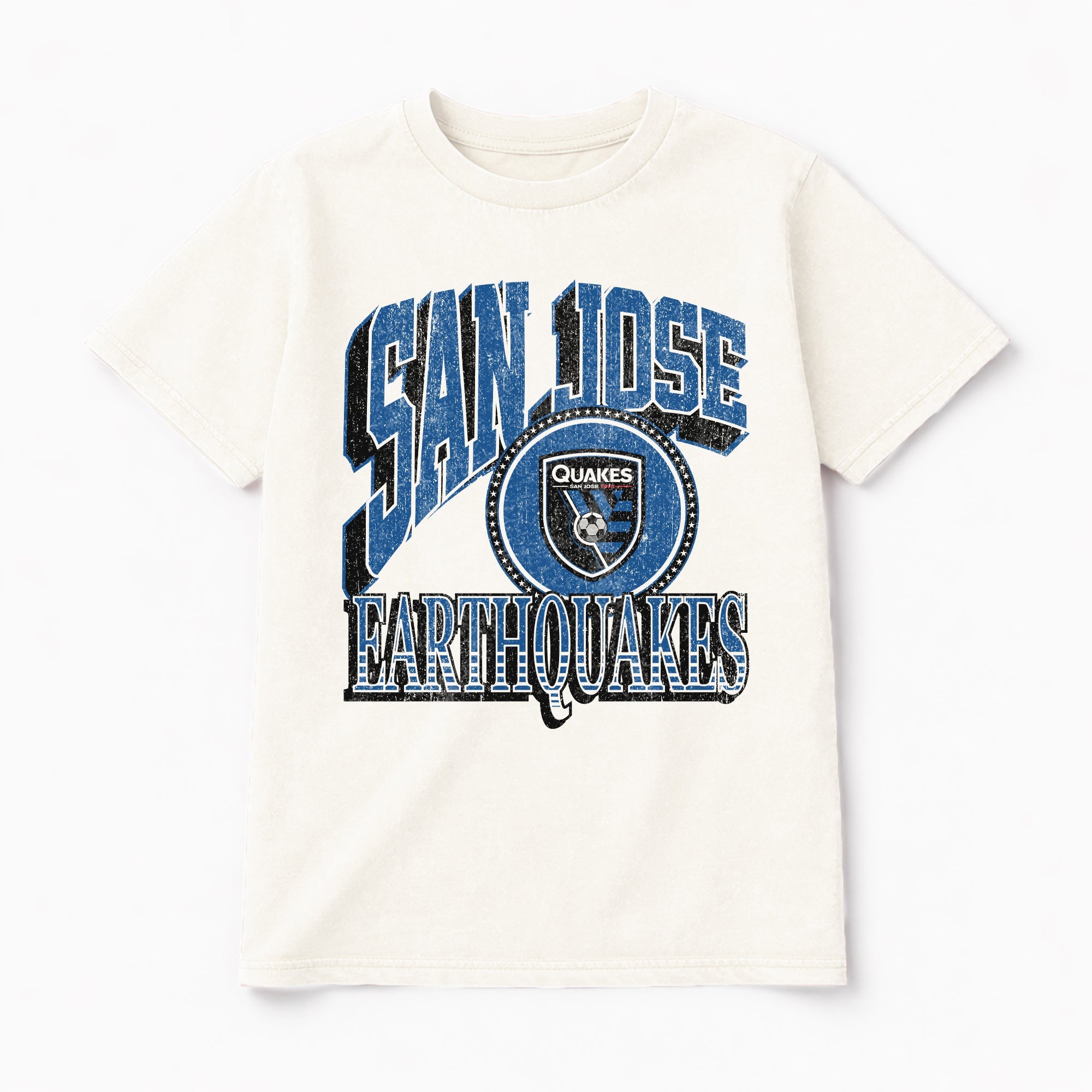 SAN JOSE EARTHQUAKES VICTORY PRIME CLASSIC FIT COTTON BLEND CREWNECK TEE