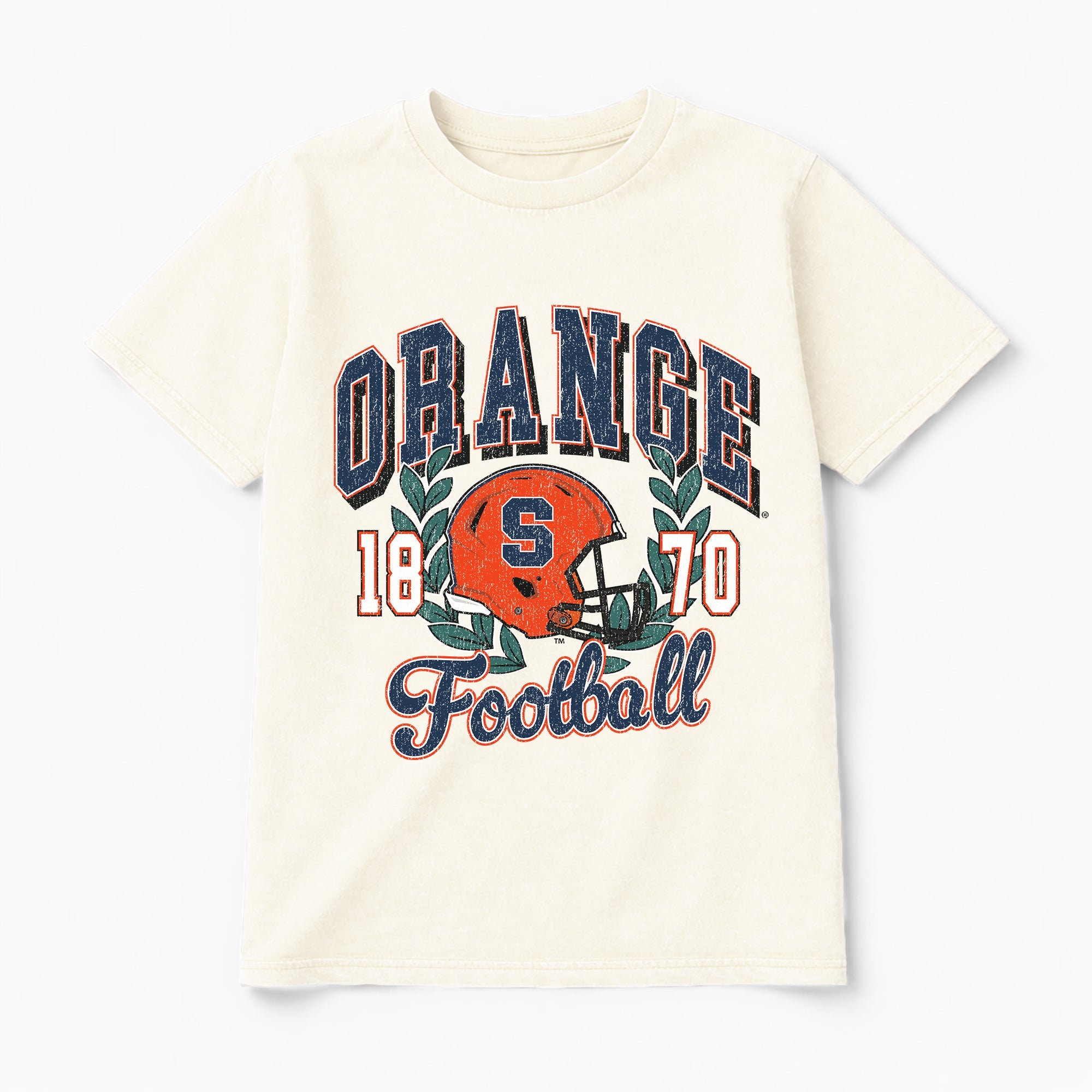 SYRACUSE ORANGE RAISED ON VICTORY CLASSIC FIT COTTON BLEND CREWNECK TEE