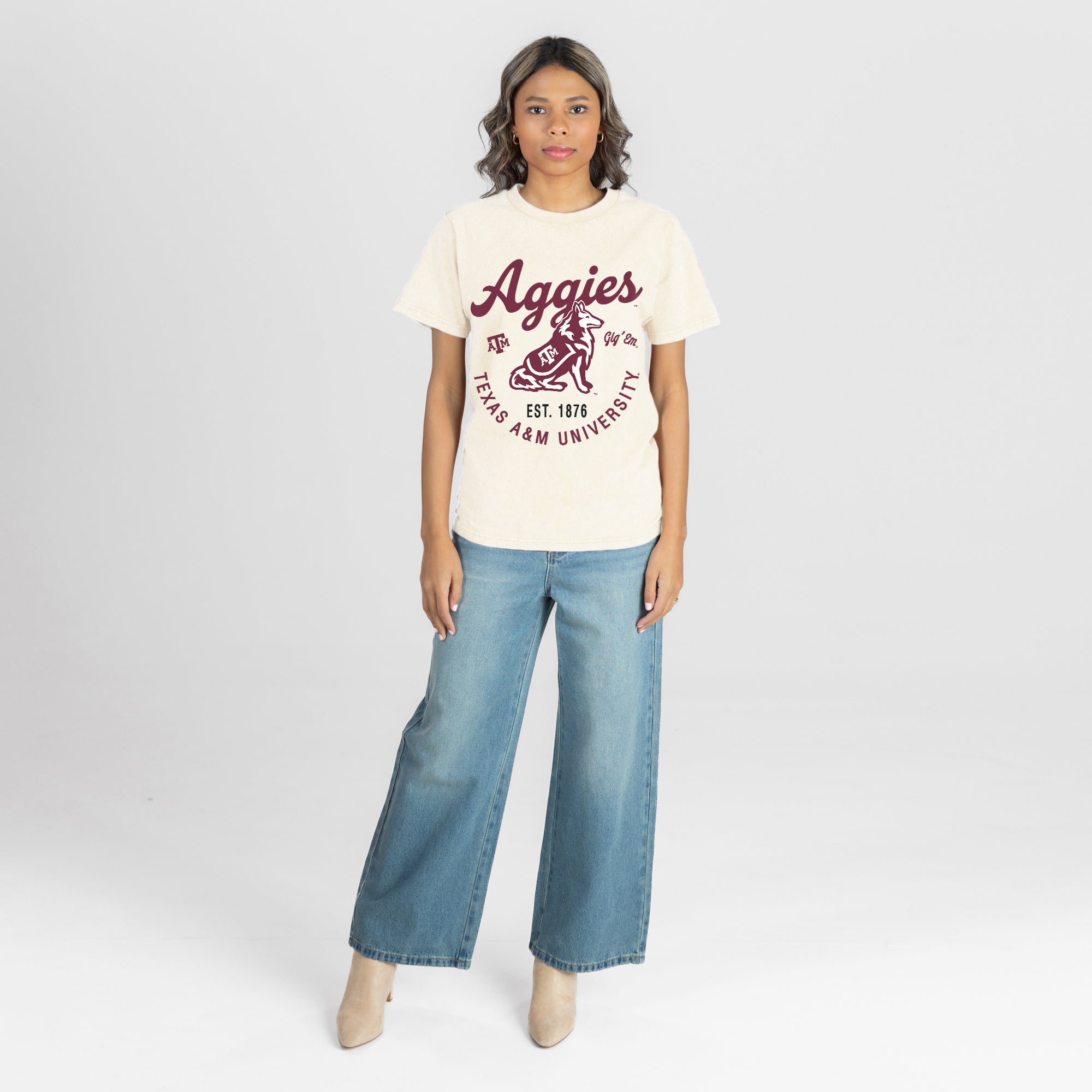 TEXAS A&M AGGIES YOU KNOW OUR NAME CLASSIC FIT COTTON BLEND CREWNECK TEE