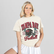 TAMPA BAY BUCCANEERS RAISED ON VICTORY CLASSIC FIT COTTON BLEND CREWNECK TEE
