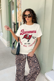 TAMPA BAY BUCCANEERS YOU KNOW OUR NAME CLASSIC FIT COTTON BLEND CREWNECK TEE