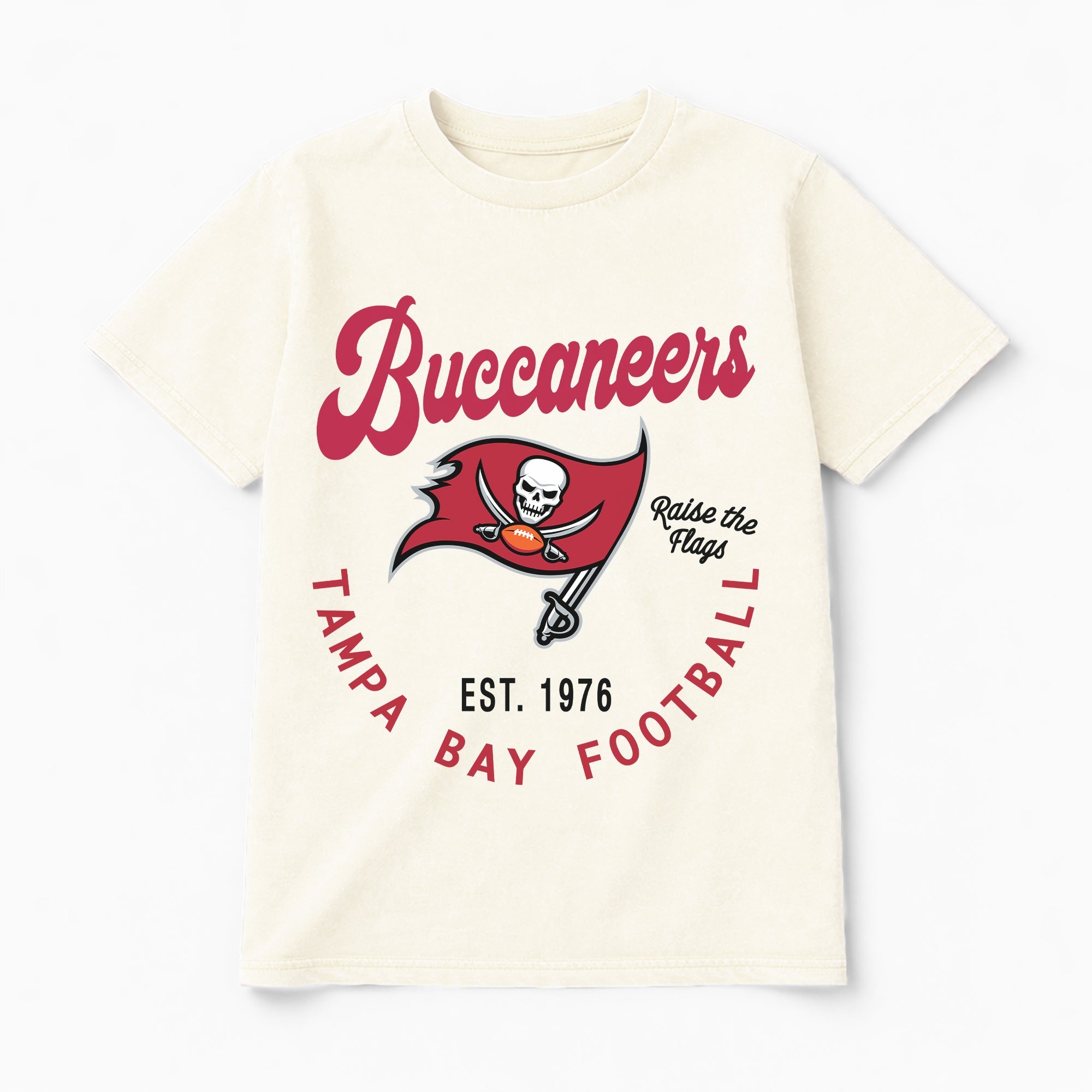 TAMPA BAY BUCCANEERS YOU KNOW OUR NAME CLASSIC FIT COTTON BLEND CREWNECK TEE