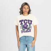 TCU HORNED FROGS RAISED ON VICTORY CLASSIC FIT COTTON BLEND CREWNECK TEE