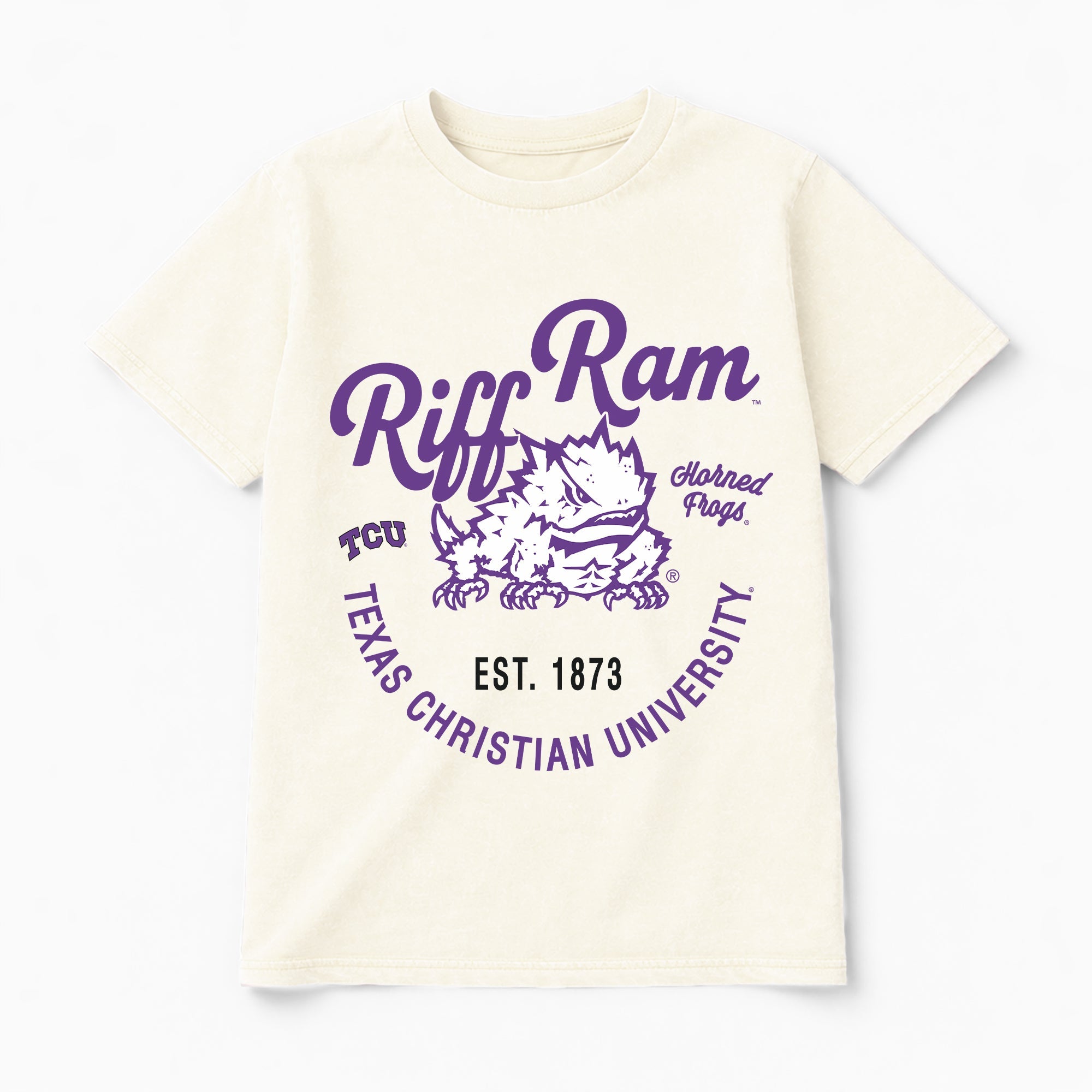 TCU HORNED FROGS YOU KNOW OUR NAME CLASSIC FIT COTTON BLEND CREWNECK TEE