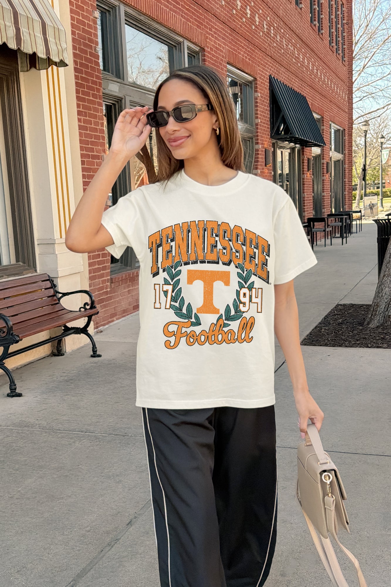 TENNESSEE VOLUNTEERS RAISED ON VICTORY CLASSIC FIT COTTON BLEND CREWNECK TEE