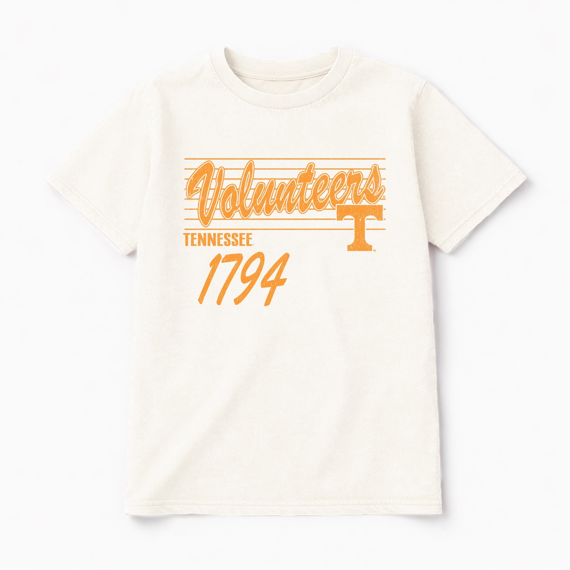 TENNESSEE VOLUNTEERS OLD SCHOOL CLASSIC FIT COTTON BLEND CREWNECK TEE