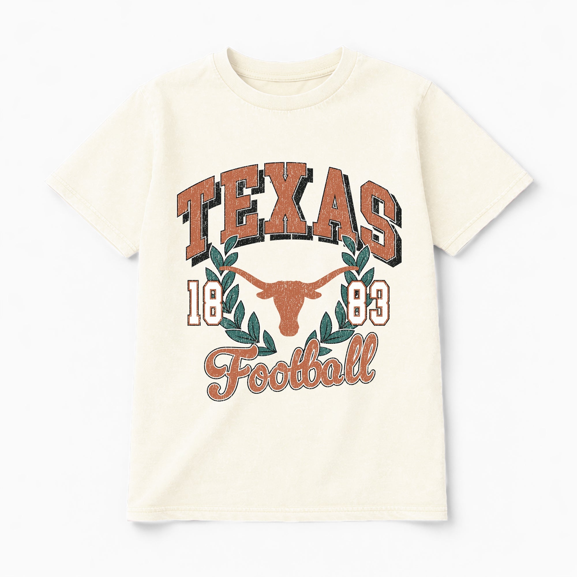 TEXAS LONGHORNS RAISED ON VICTORY CLASSIC FIT COTTON BLEND CREWNECK TEE
