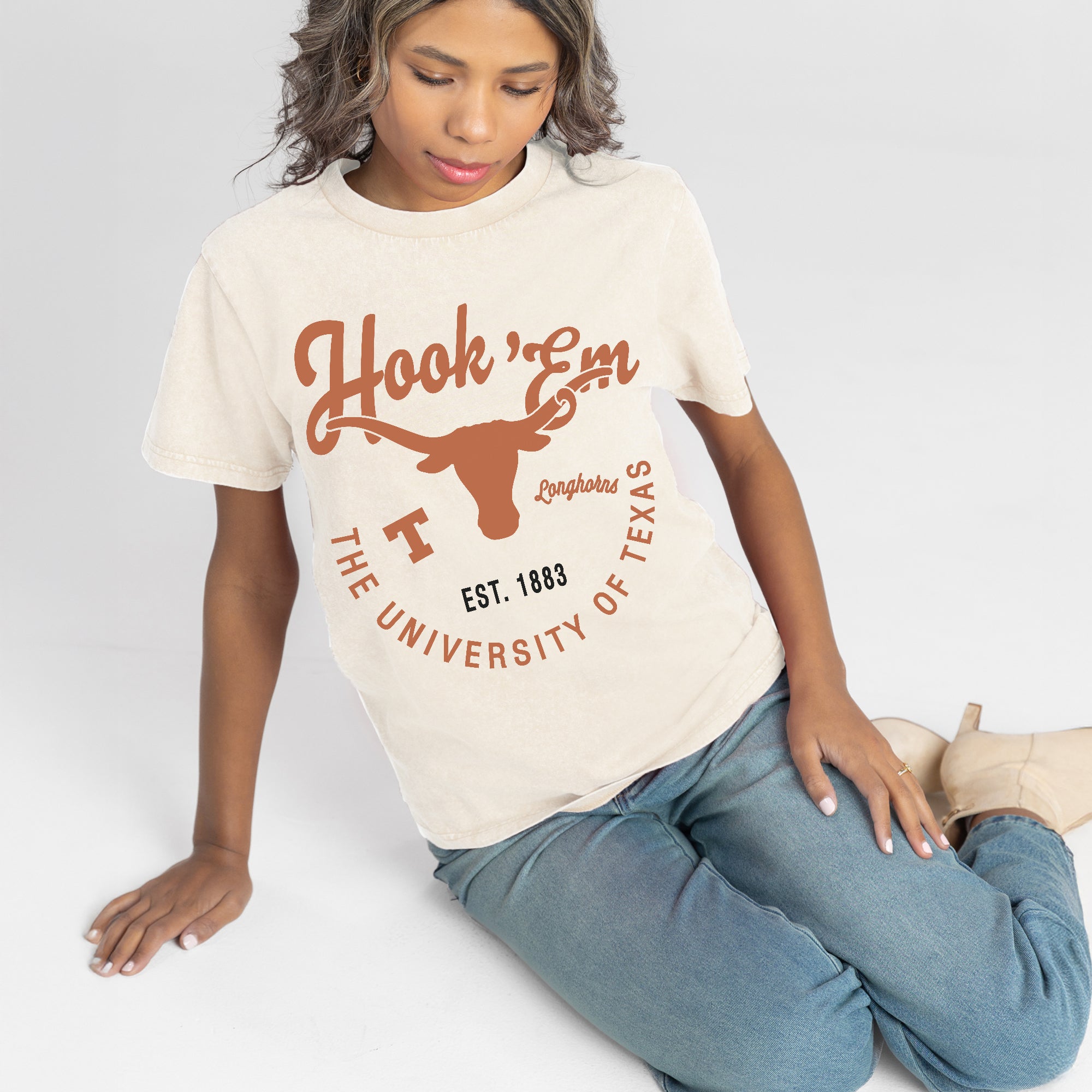 TEXAS LONGHORNS YOU KNOW OUR NAME CLASSIC FIT COTTON BLEND CREWNECK TEE