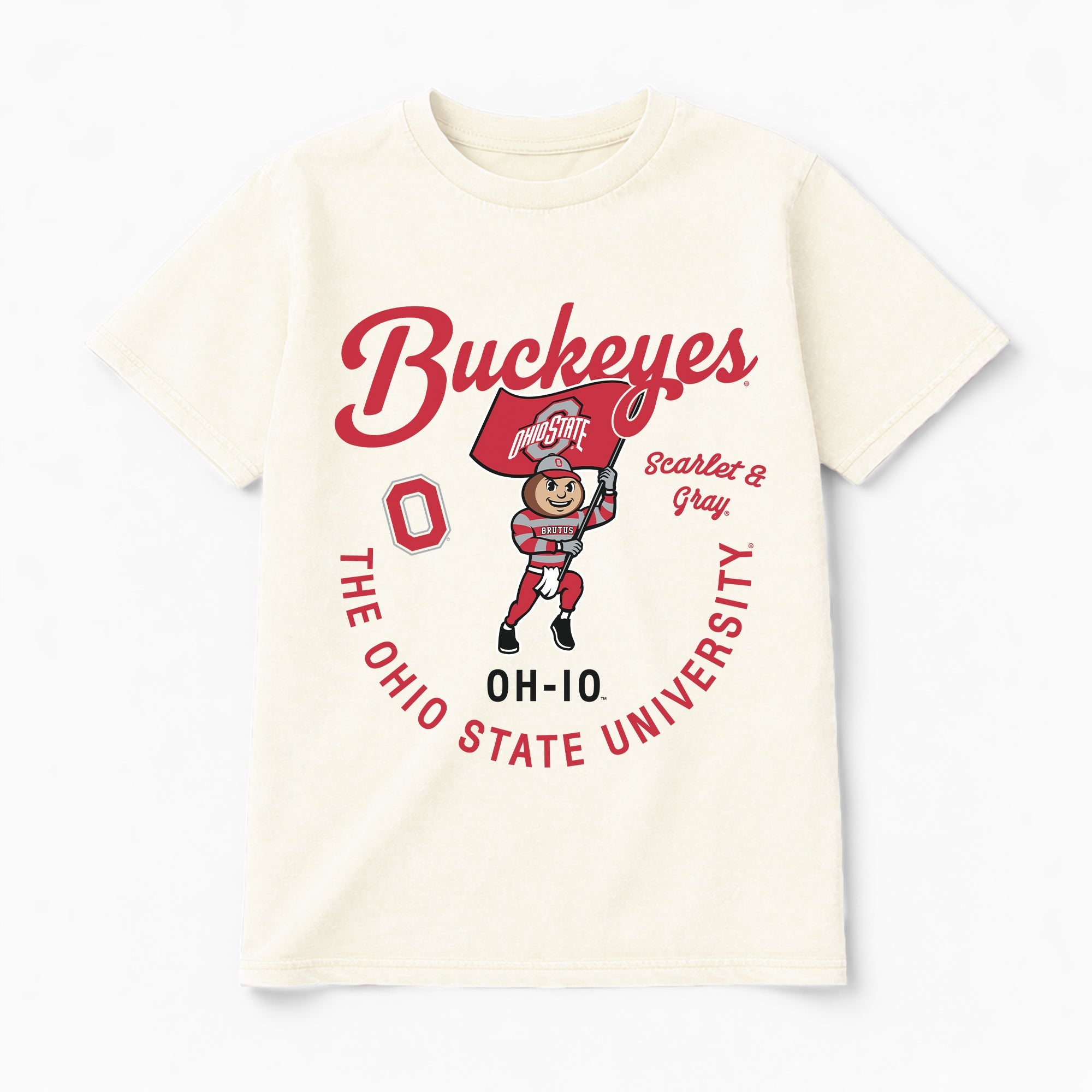 OHIO STATE BUCKEYES YOU KNOW OUR NAME CLASSIC FIT COTTON BLEND CREWNECK TEE