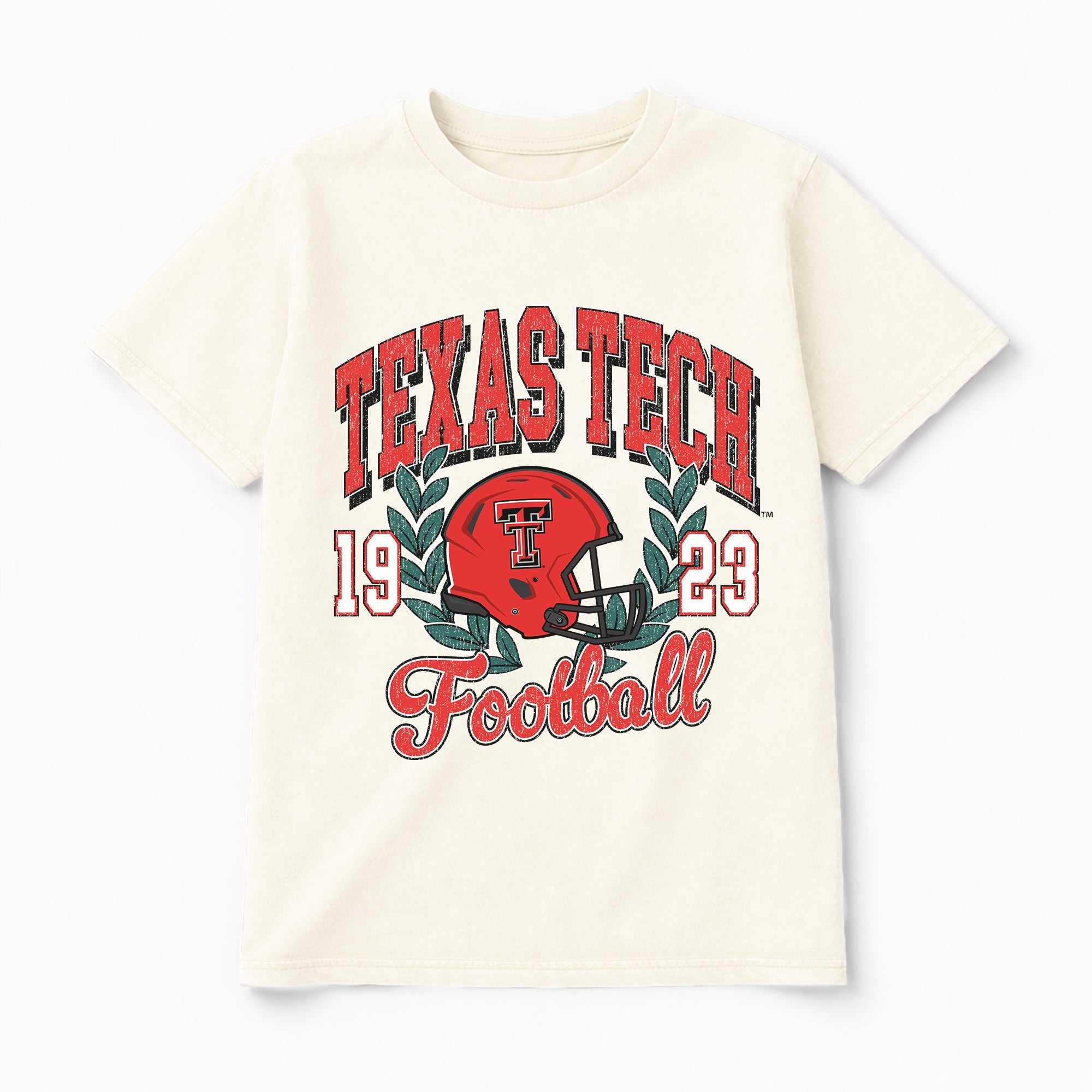 TEXAS TECH RED RAIDERS RAISED ON VICTORY CLASSIC FIT COTTON BLEND CREWNECK TEE