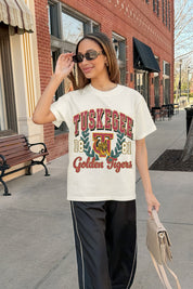 TUSKEGEE GOLDEN TIGERS RAISED ON VICTORY CLASSIC FIT COTTON BLEND CREWNECK TEE