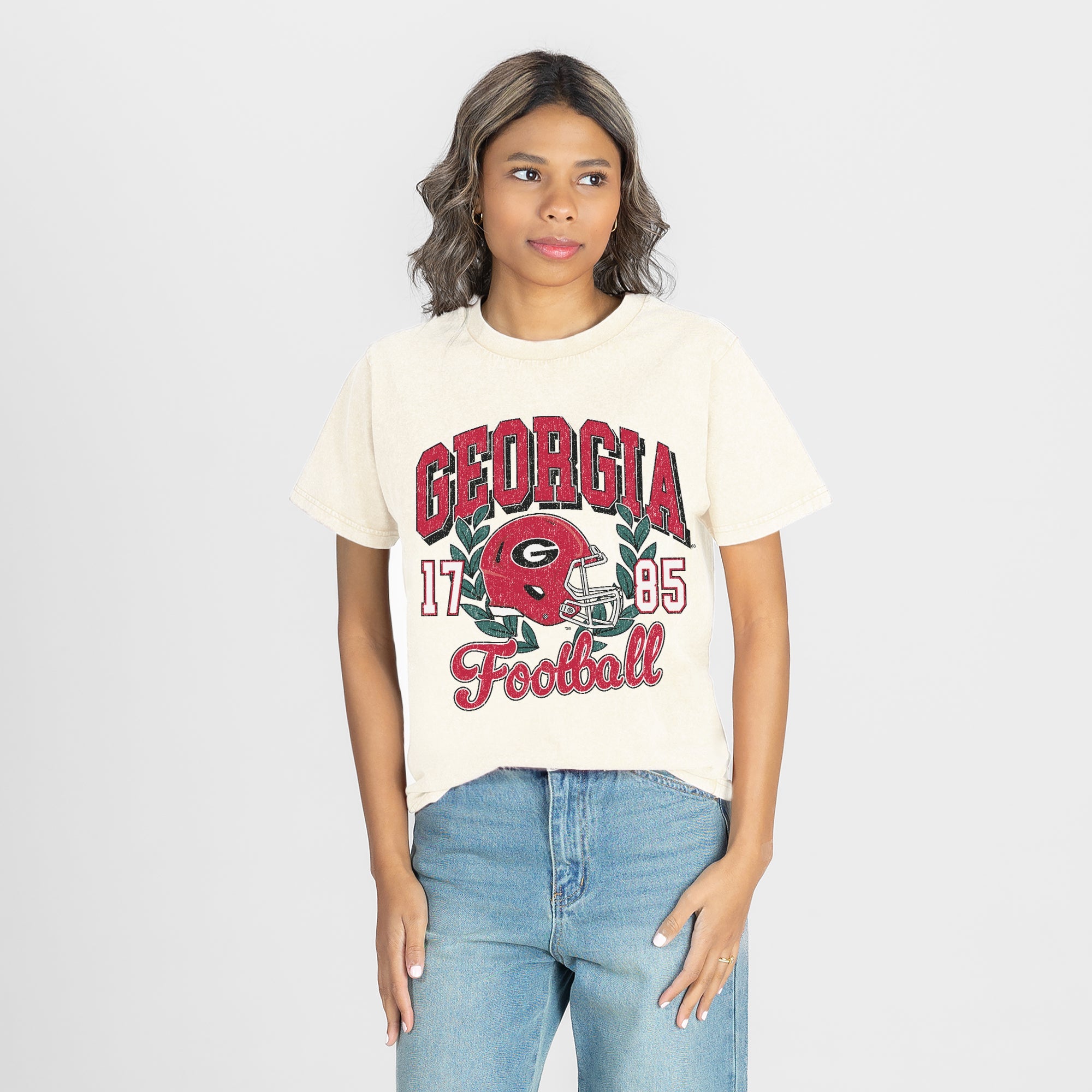 GEORGIA BULLDOGS RAISED ON VICTORY CLASSIC FIT COTTON BLEND CREWNECK TEE