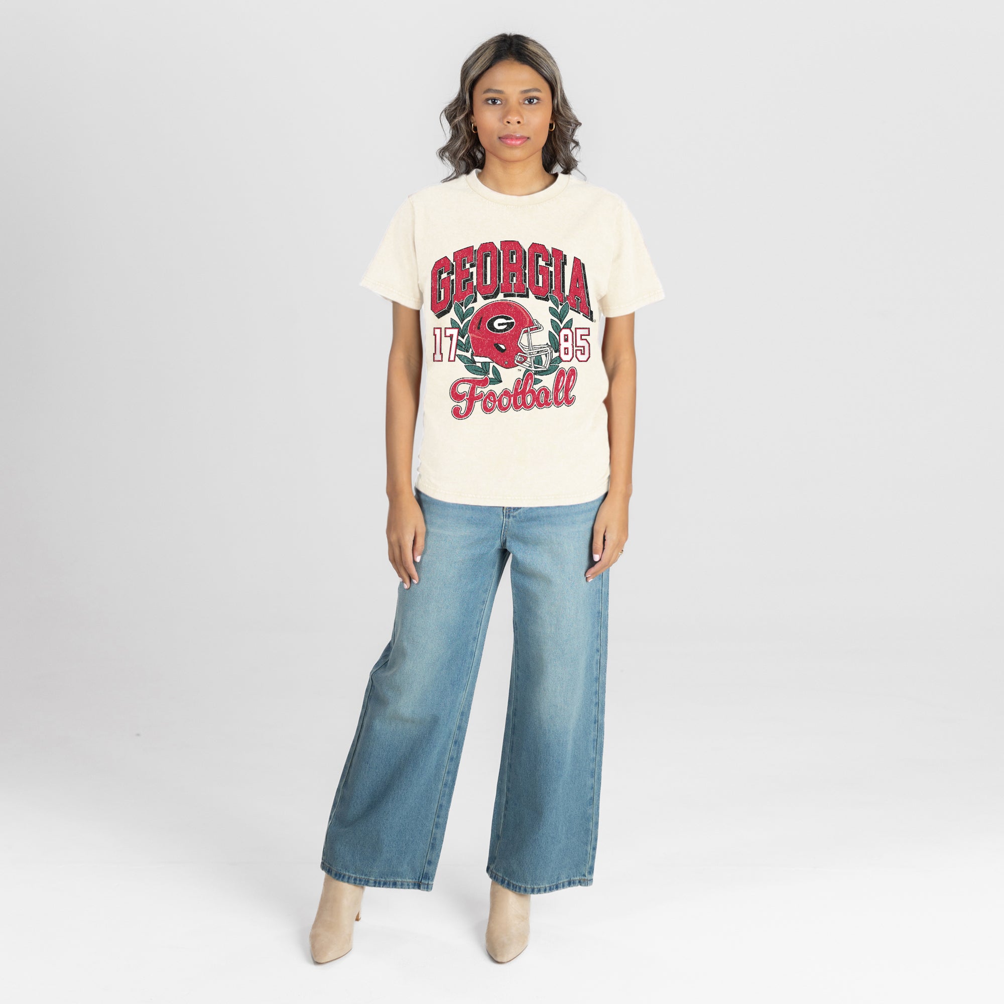 GEORGIA BULLDOGS RAISED ON VICTORY CLASSIC FIT COTTON BLEND CREWNECK TEE