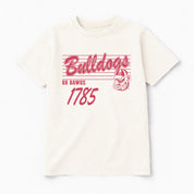 GEORGIA BULLDOGS OLD SCHOOL CLASSIC FIT COTTON BLEND CREWNECK TEE