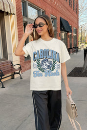 NORTH CAROLINA TAR HEELS RAISED ON VICTORY CLASSIC FIT COTTON BLEND CREWNECK TEE